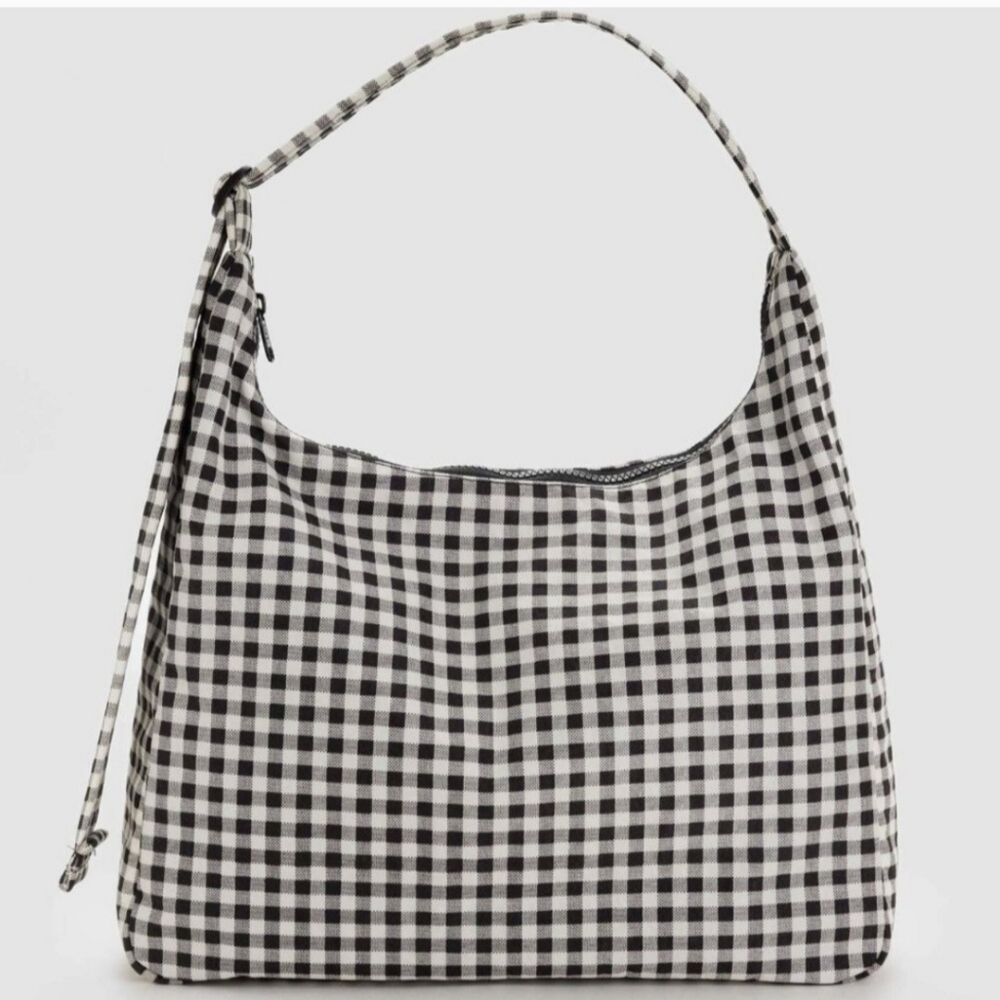 NWT Baggu Nylon Shoulder Bag - Black & White Gingham
